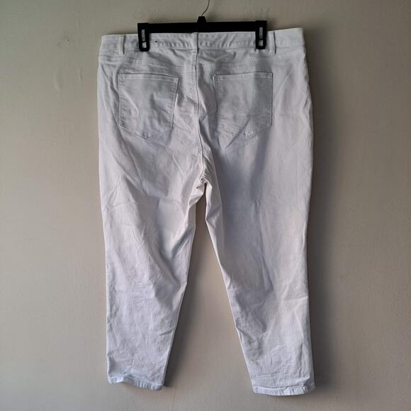 Talbots Women's White Flawless Girlfriend Ankle Jeans - Size 22W - Picture 4 of 10